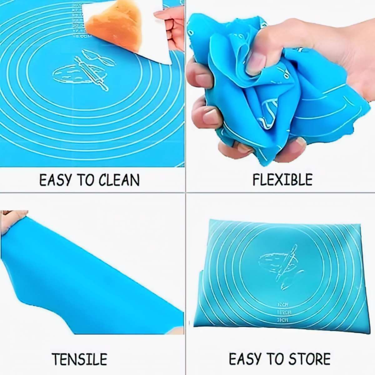 Silicone Baking Roti Mat – Non-Stick Pastry & Dough Rolling Mat thumbnail 5