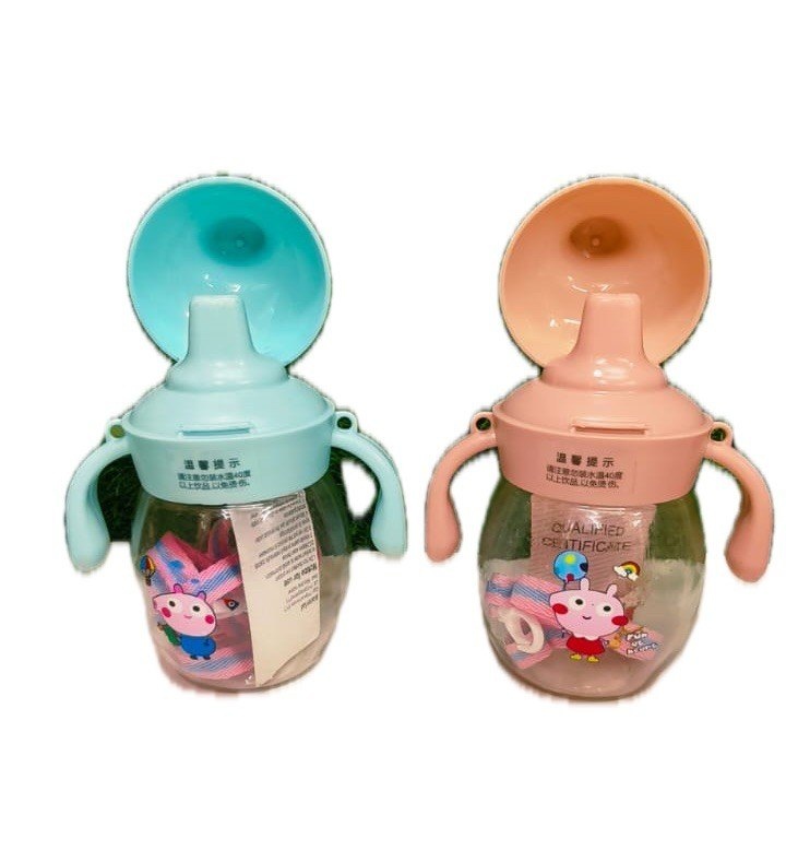 Double Handle Baby Water Bottle 280ml – Kids Mum Pot Training Cup for Toddlers thumbnail 3
