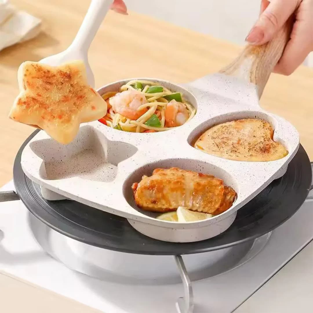 Breakfast Frying Pan, Nonstick Egg Frying Pan, 4-in-1 Nonstick Pan, Cooking Fry Pan for Breakfast thumbnail 2