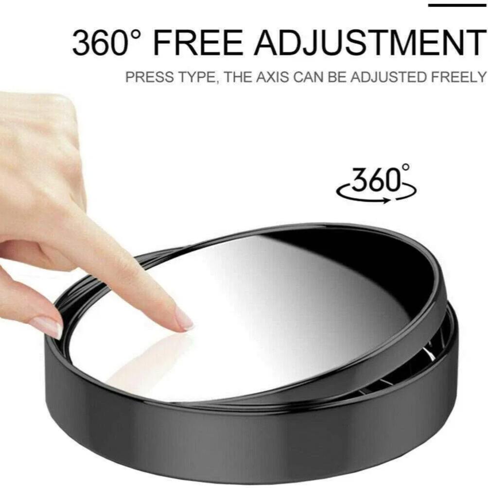 2pis Blind spot Mirror 360 Wide Angle Round HD Convex Mirror Car Vehicle Side Blind Spot Mirror, Wide Rear View Mirror Small Round Mirror thumbnail 5