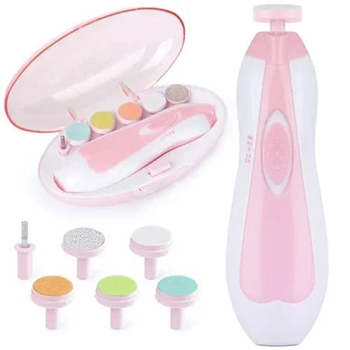 Electric Baby Nail Trimmer with 6 Grinding Heads – Safe Painless Newborn Nail Filer Manicure & Pedicure Kit thumbnail 5