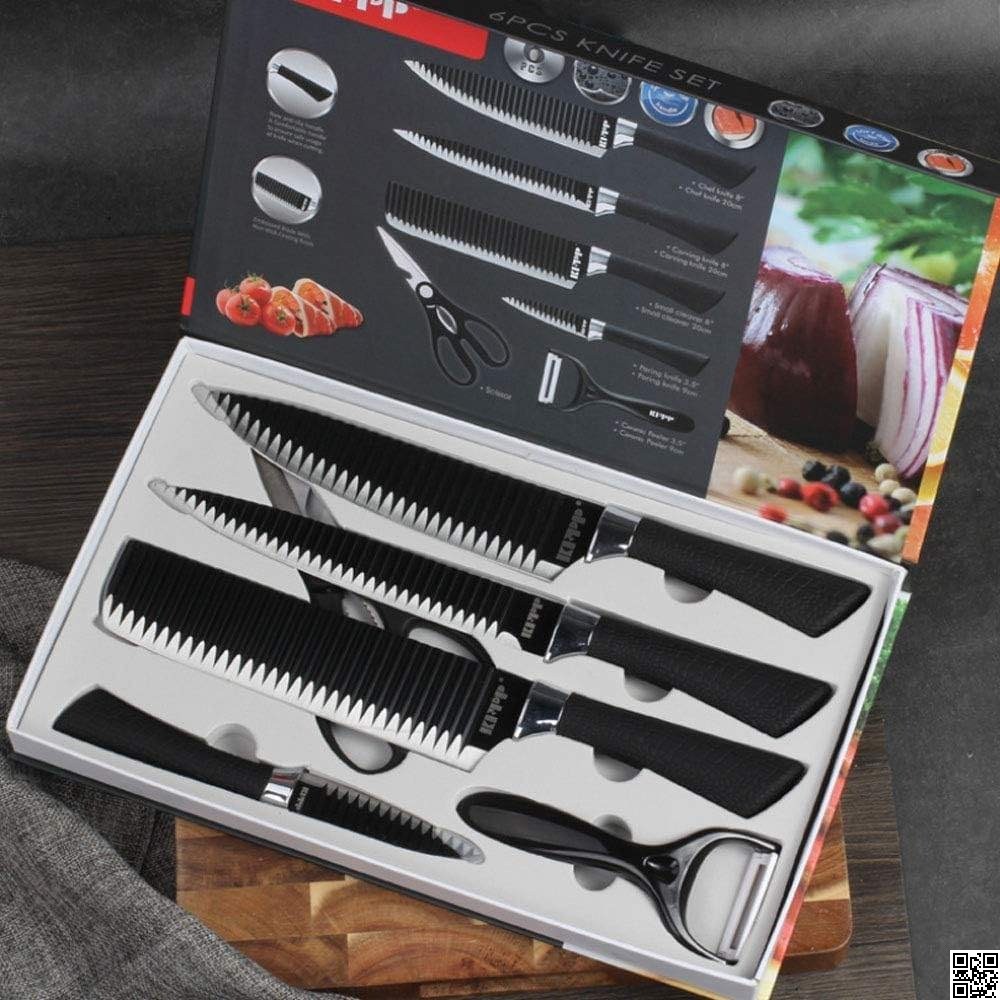 Zepter Professional Knife Set – 6 Pcs Kitchen Knife Set with Peeler & Scissor thumbnail 6