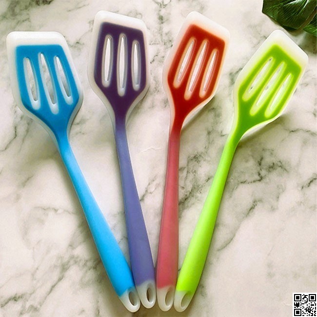 Silicone Cooking Spoon 12 Inch – Non-Stick Slotted Turner Spatula thumbnail 6