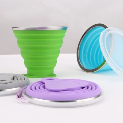 Silicone Folding Cup 270ml | Foldable & Portable Lightweight Travel Mug for Camping & Hiking