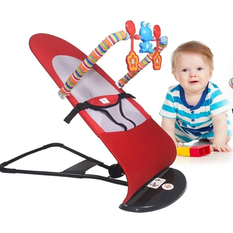 Baby Bouncer (With Toy) Chair Folding Soft Seat Safety Automatic Rocking Feel Merriment and enjoy thumbnail 2