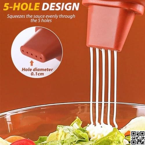 Squeeze Bottle Condiment Bottles – Hot Sauce Dispenser, Refillable Multipurpose Kitchen Tool thumbnail 7