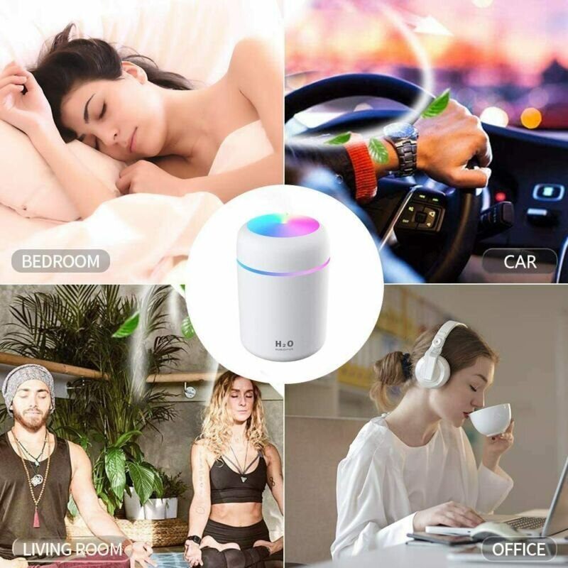 Portable 300ml Electric Air Humidifier, Portable Mist Sprayer USB Electric Air Humidifier thumbnail 6