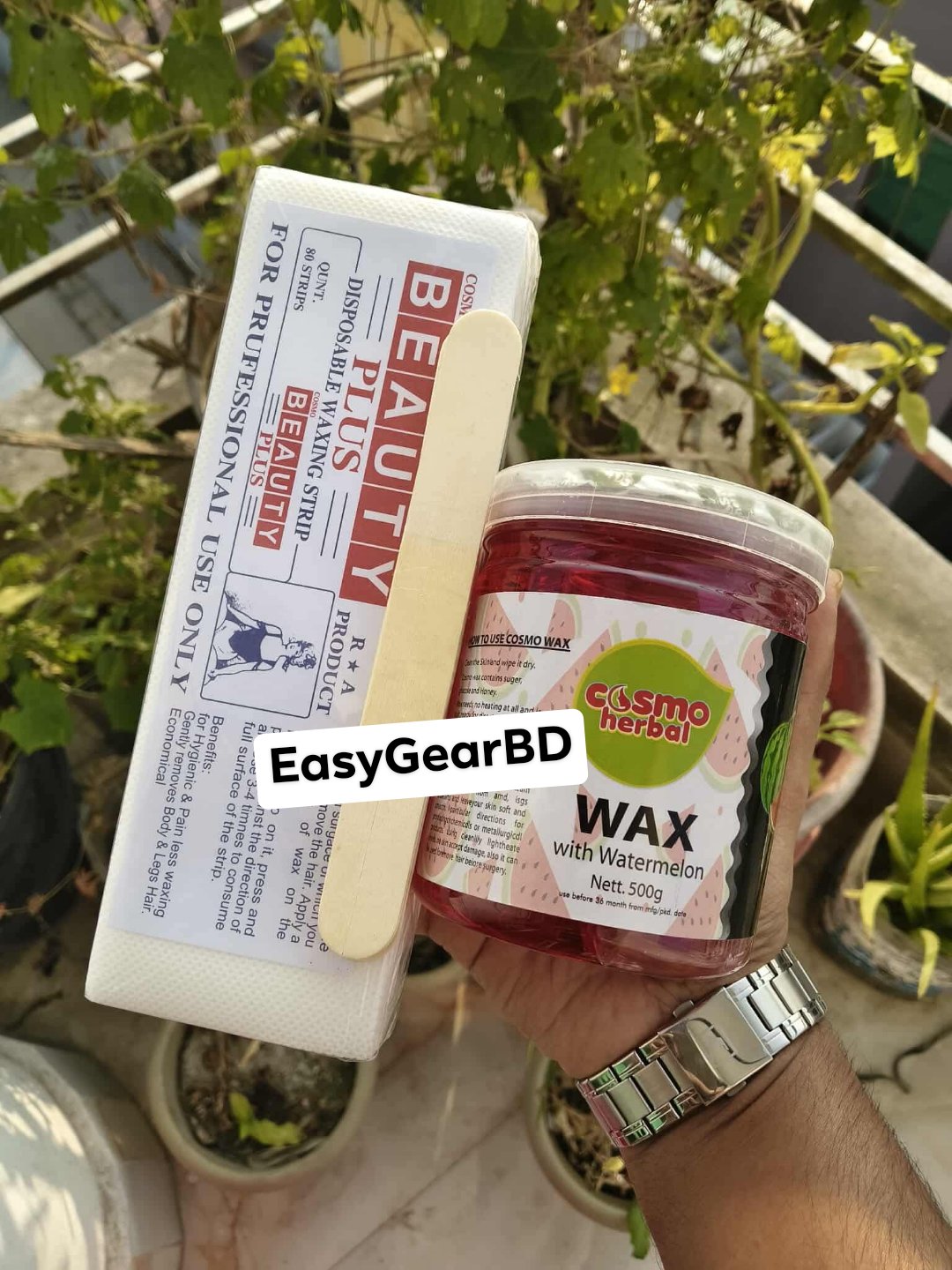 Cosmo Herbal Cold Wax Combo Pack 500g Best Price in Bangladesh | Cold Wax with Strips & Applicator BD thumbnail 4