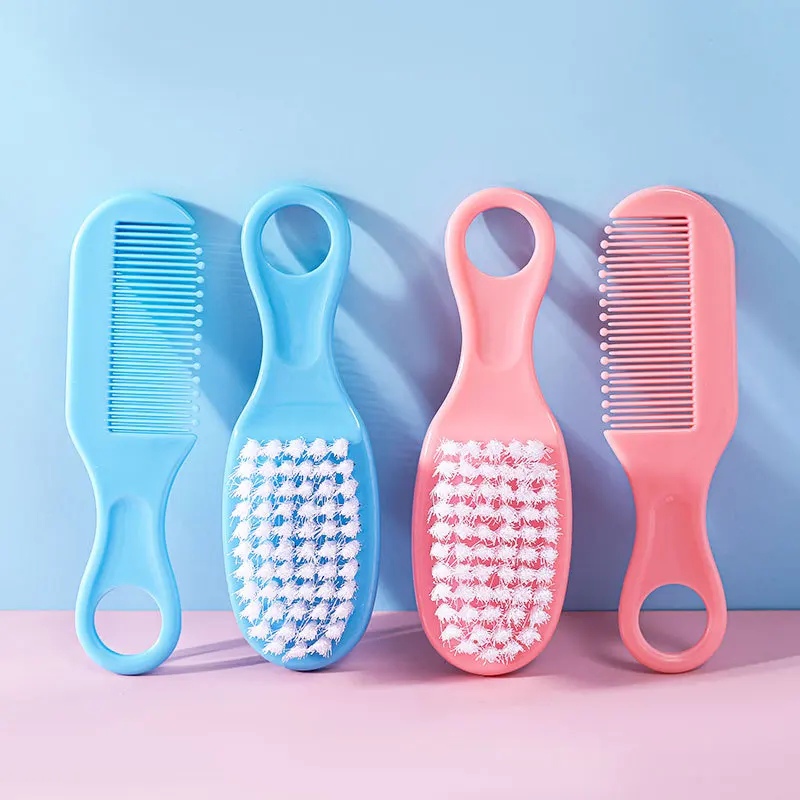 2Pcs Baby Hairbrush Comb Set for Newborn & Toddlers – Soft Bristle Baby Hair Brush Head Massager & Portable Infant Hair Care Kit thumbnail 5