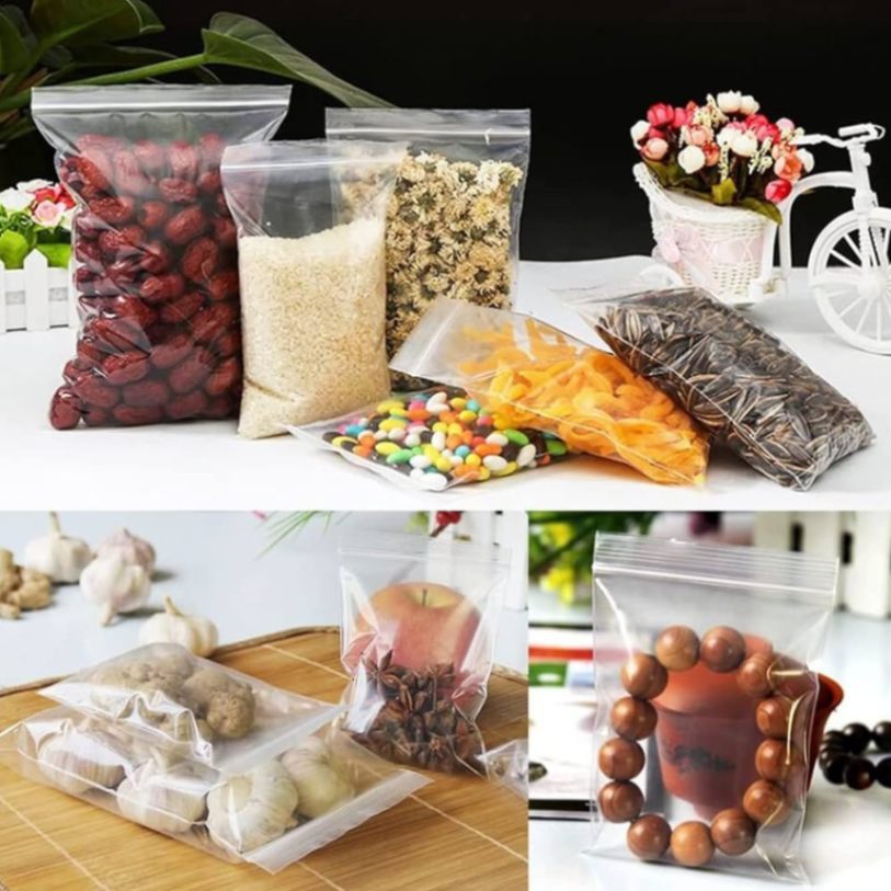 Zip Lock Poly Bag for Food Storage – Reusable Transparent Zipper Bag thumbnail 2