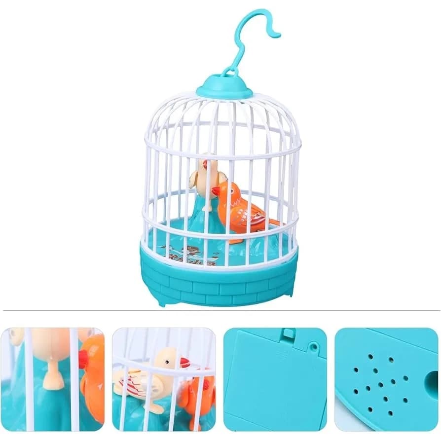 Talking bird, Bird Singing Toys, Mini Voice Control Induction Small Bird Cage Toys thumbnail 5