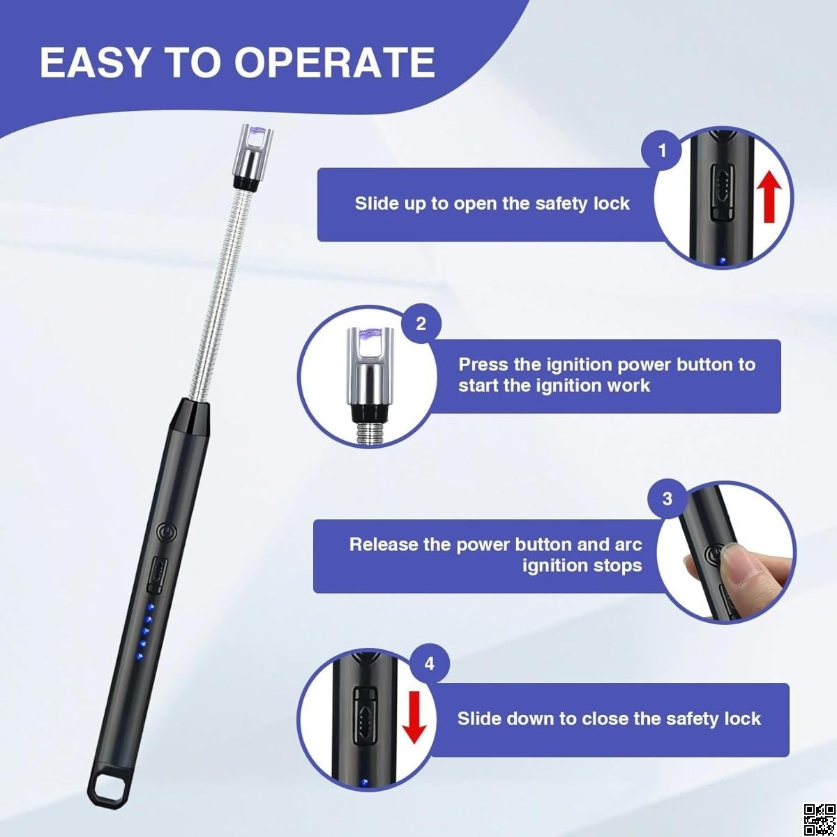 Rechargeable USB Electric Lighter – Arc Plasma Candle & BBQ Lighter thumbnail 5
