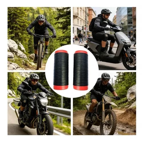 2pcs Motorcycle Silicone Handlebar Cover Self Shrinking Non-Slip Anti Vibration Motorcycles thumbnail 2