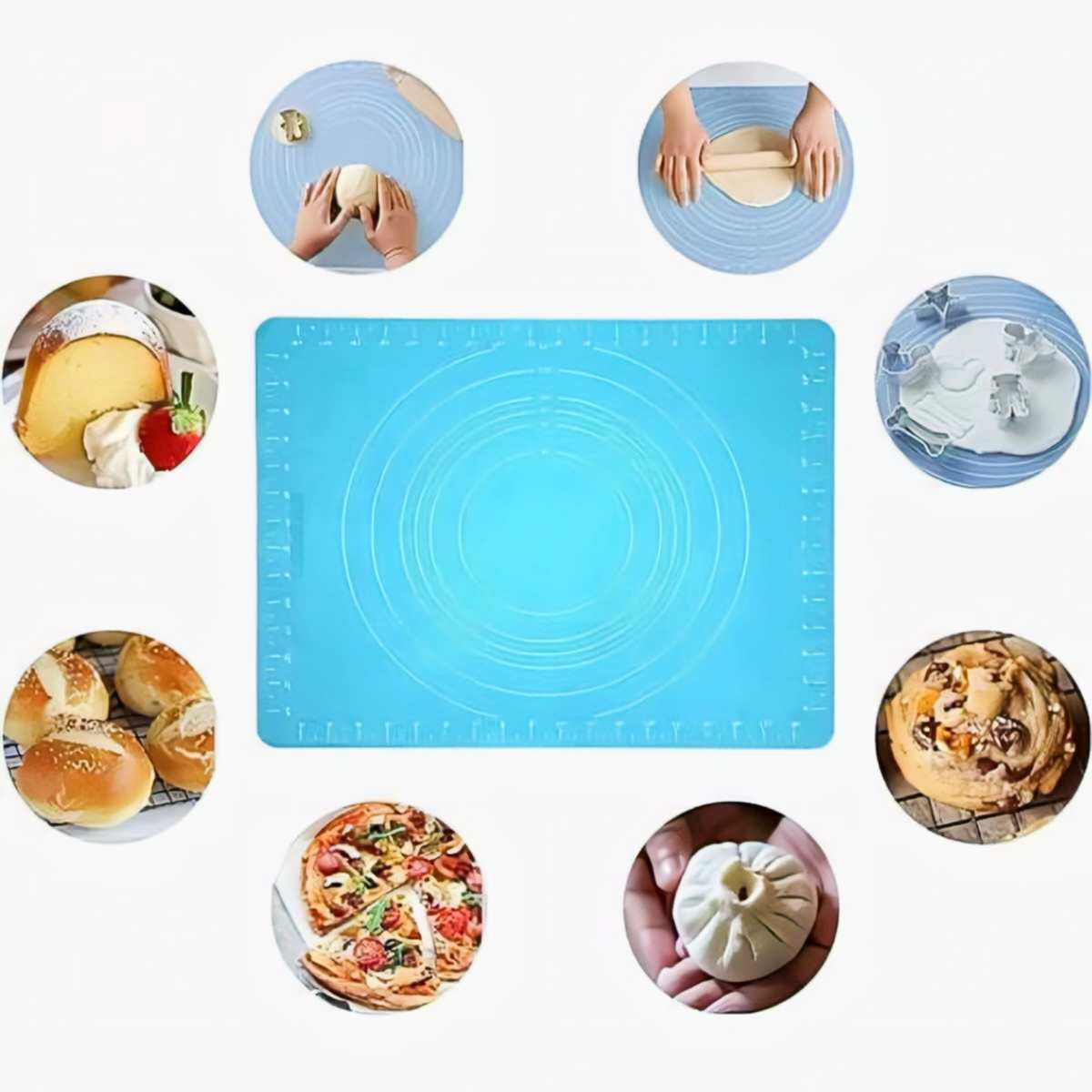 Silicone Baking Roti Mat – Non-Stick Pastry & Dough Rolling Mat thumbnail 4