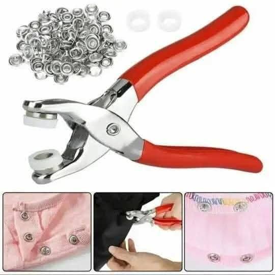 Tich Button Machine, Snap Button Attaching Machine | Automatic Stainless Steel Button Press with 100 Free Buttons thumbnail 2