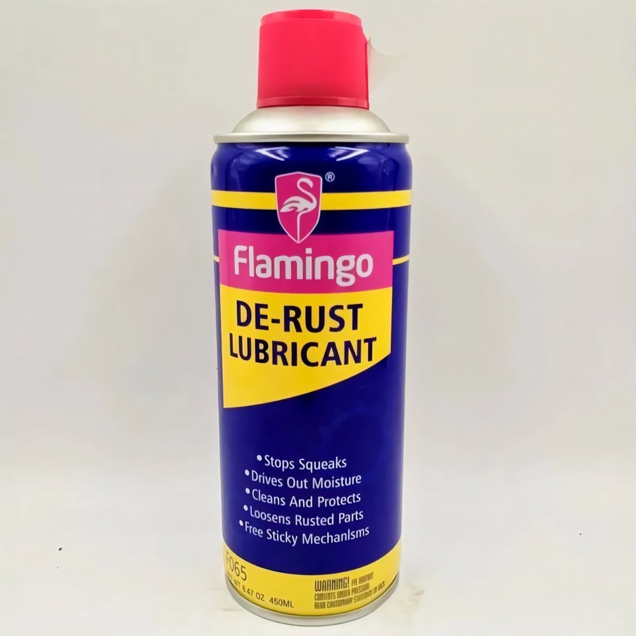 Flamingo De-Rust Lubricant F065 - 450ml, Anti-Rust Lubricant Quick Cleaning Rust Inhibitor Spray Rust Spray Rust Remover Car Home Cleaning Supplies