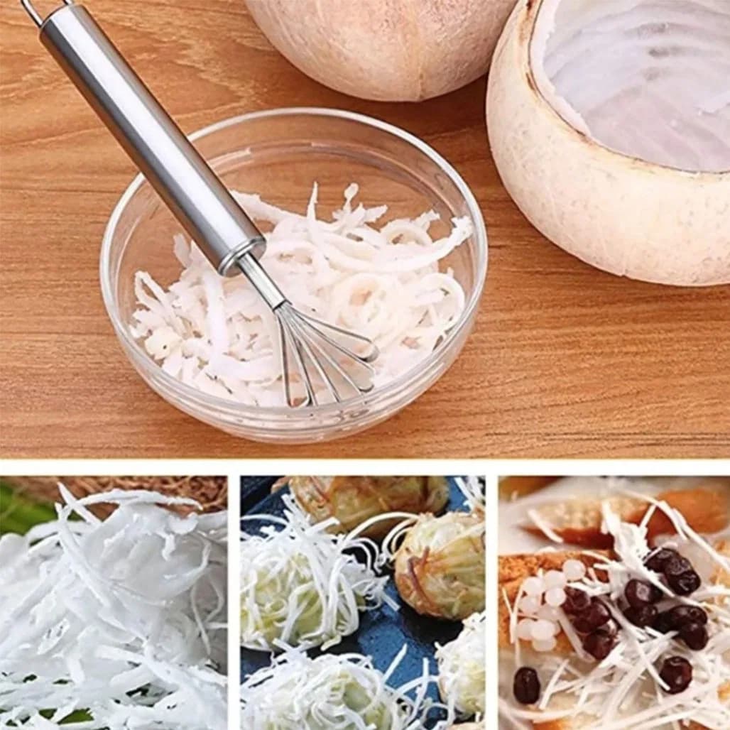 Stainless Steel Coconut Scraper – Manual Coconut Grater & Shredder thumbnail 2