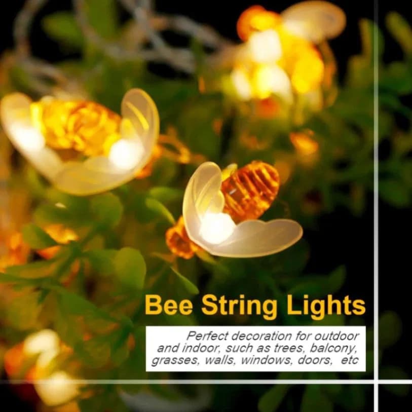 Honey bee warm white Fairy Lights thumbnail 5