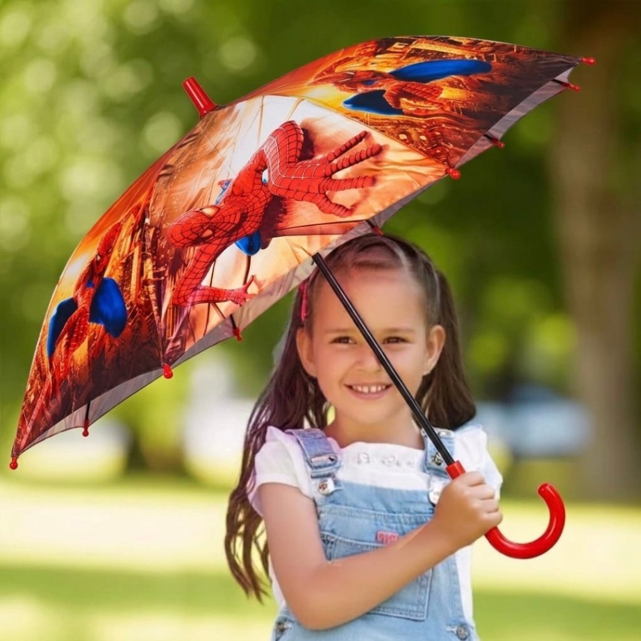 3D Printed Kids Cartoon Umbrella with Automatic Open Shaft & Free Whistle thumbnail 2