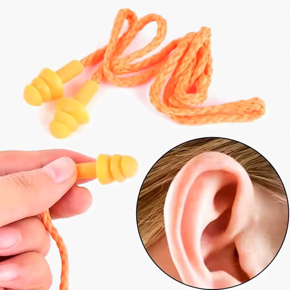 Noise Reducing Ear Plugs, Hearing Protection Ear Plugs, Soundproof Ear Plugs, Ear plugs for swimming