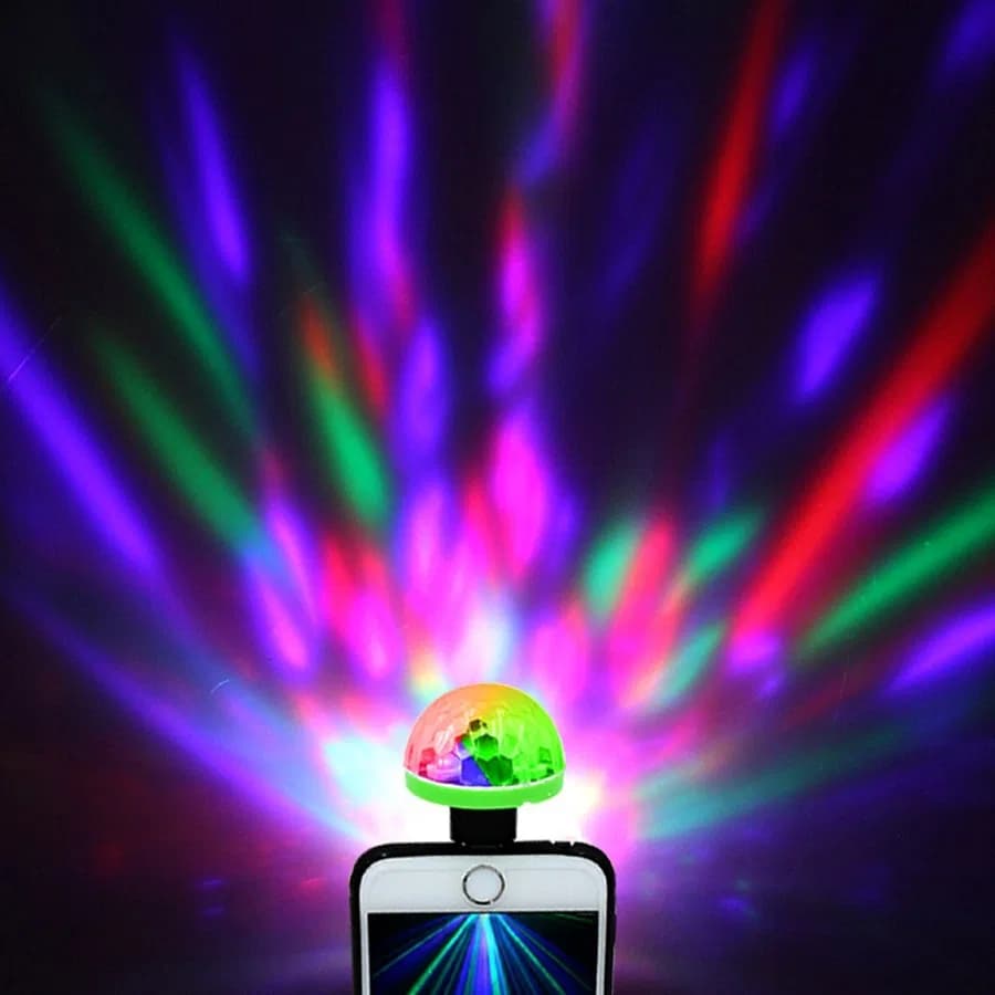 Usb Mini Led Disco Magic Ball Lights, Sound Sensor Led Small Magic Ball Light thumbnail 4