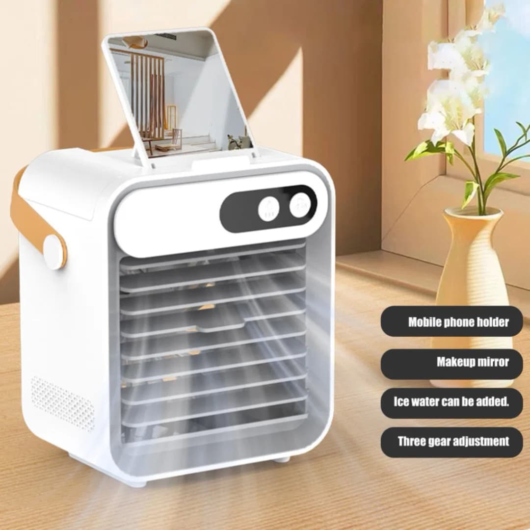 4 in 1 Portable Air Conditioner Fan, Mini Portable Air Cooler Fan, USB Charging Rechargeable Air Conditioner Cooling Fan