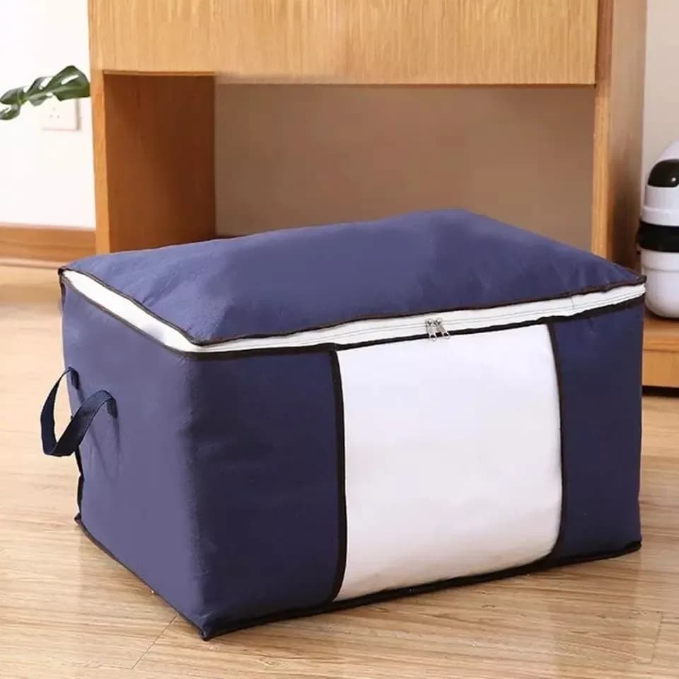 Blanket Storage Bag, Foldable Space-saving Non-woven Fabric Folding Stackable Blanket Storage Bag for Wardrobe thumbnail 5