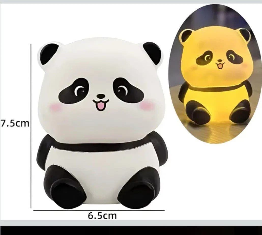 Panda LED Night Light Living Room Cute Panda Plastic Lamp Bedside Decor Creative Kids Night Light Birthday Gift Cake Decor thumbnail 2