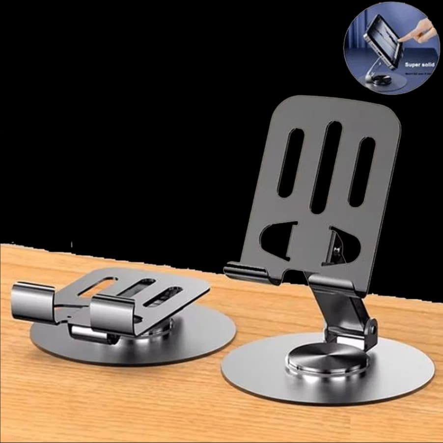 360° Rotating Foldable Tablet Phone Holder, Multi-angle Adjustable Desk Cell Phone Stand thumbnail 4