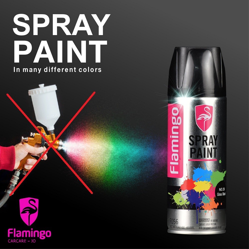 Flamingo Spray Paint Matt Black 450ml | Anti-Rust Aerosol Spray Paint for Metal, Wood, Car, Motorcycle, Furniture, Graffiti, Wall | Quick Dry, UV Resistant, Long-Lasting Finish thumbnail 3