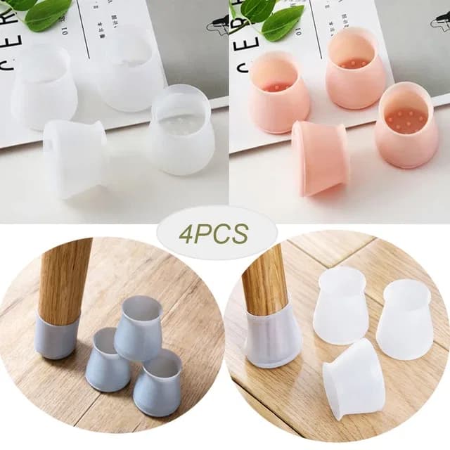 Silicone Chair Leg Round Caps 4Pcs/set thumbnail 4