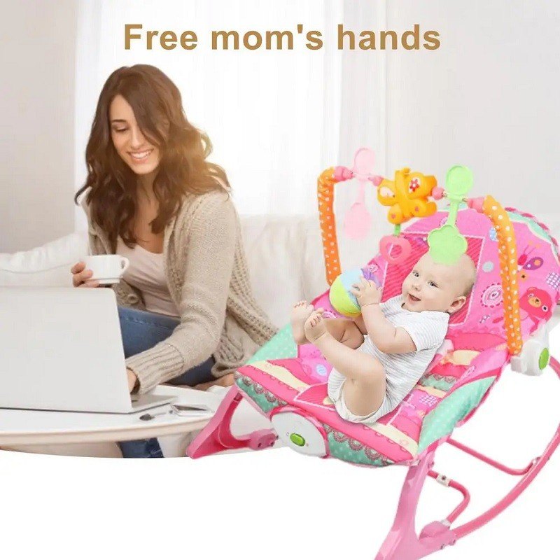 iBaby Infant to Toddler Rocker with Music & Vibration | Baby Bouncer up to 18kg thumbnail 3