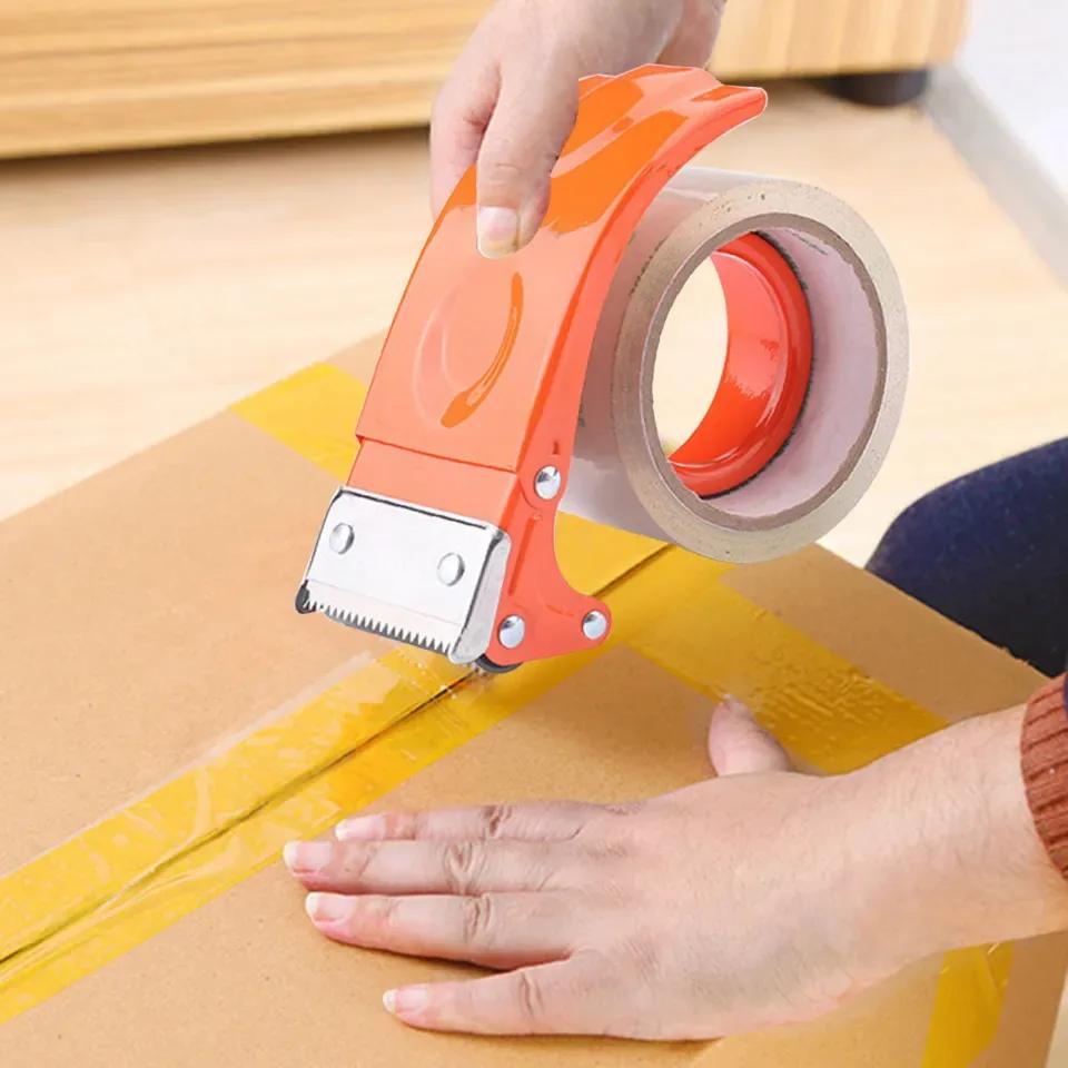 Packing Tape Dispenser Cutter | Metal Hand Operated Manual Tape Dispenser Cutter for Packaging Boxes, Portable Heavy Duty Metal Tape Dispenser Handheld Cutter for Office Warehouse Packing Tape Cutter thumbnail 5