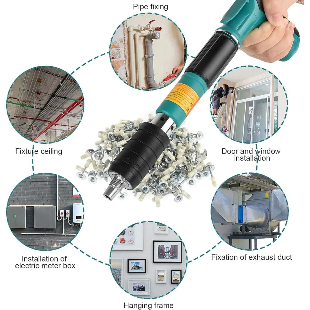 101-in-1 Manual Steel Nail Gun Set, Woodworking and Decoration Integrated Nail Shooter, Concrete Nail Gun Kit thumbnail 8
