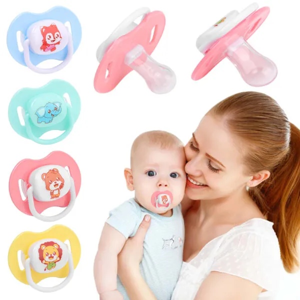 Baby Silicone Pacifier for Newborn (0–12 Months) – Soft Safe Chewing Nipple with Cap thumbnail 2