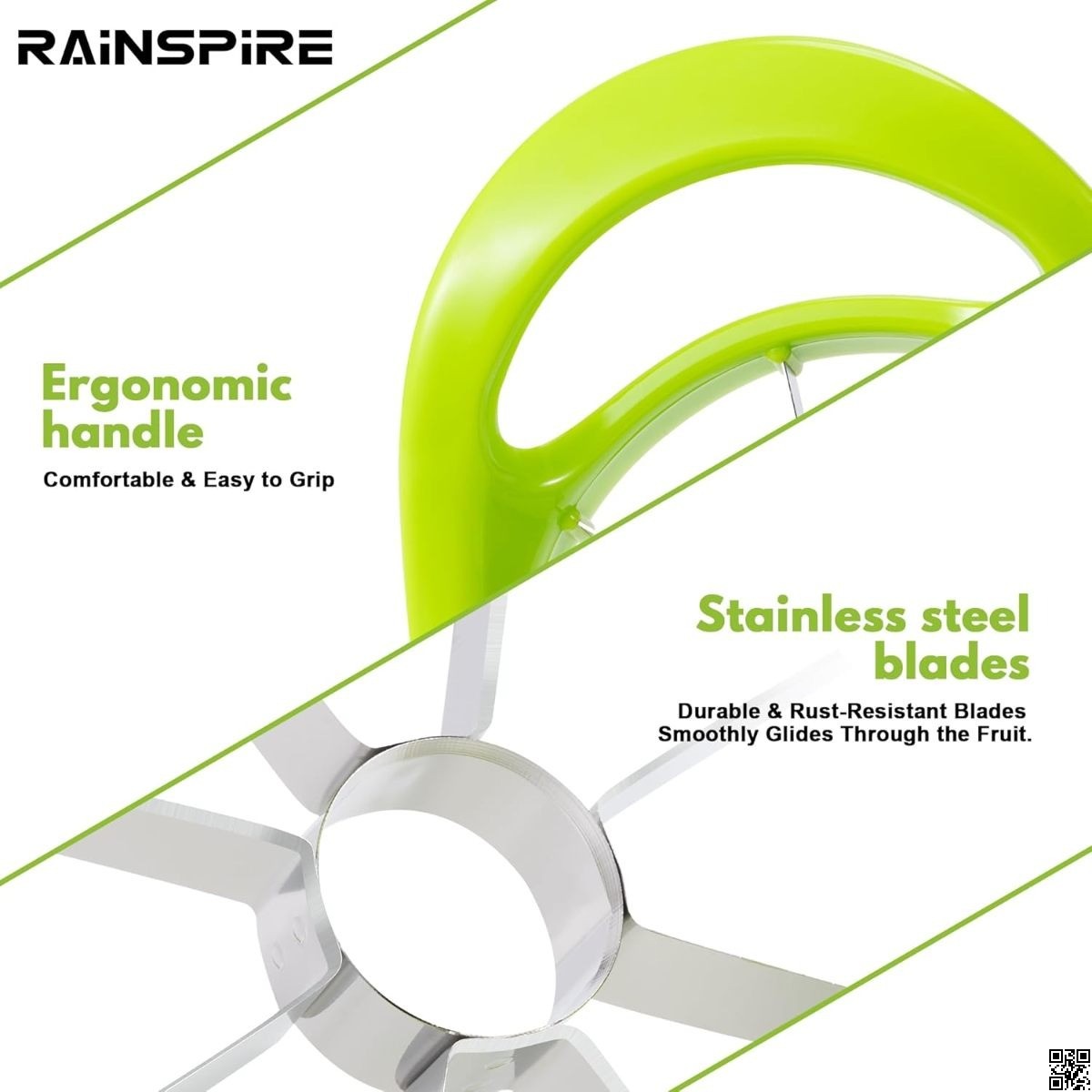 Apple Cutter Slicer – 8-Slice Corer Tool, Stainless Steel Fruit Slicer thumbnail 3