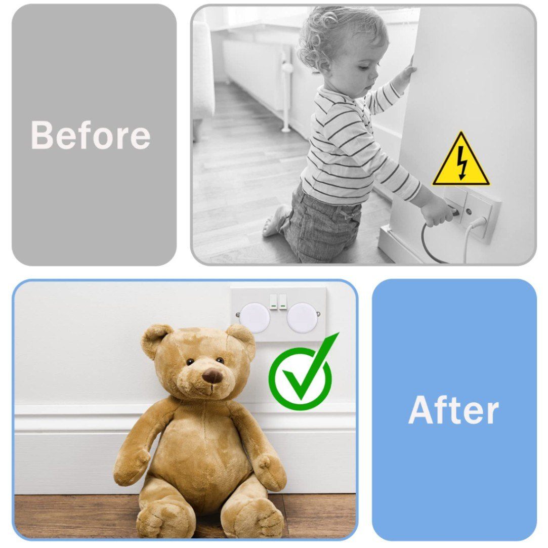 10pcs Baby Safety Electrical Socket Cover Set | 2 Pin & 3 Pin Plug Protector | Multiplug Safety Guard Bangladesh thumbnail 6
