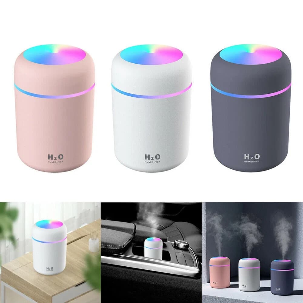 Portable 300ml Electric Air Humidifier, Portable Mist Sprayer USB Electric Air Humidifier thumbnail 2