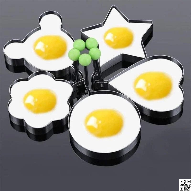 5Pcs Fried Egg Apparatus – Stainless Steel Omelet Mold Breakfast Maker thumbnail 2