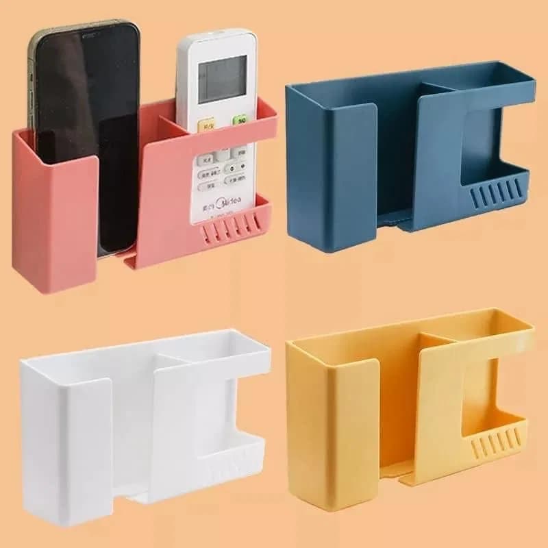Wall Mount Mobile And Remote Holder, 2-in-1 Mobile Phone Charging Stand and Multipurpose Storage Holder Bracket thumbnail 2