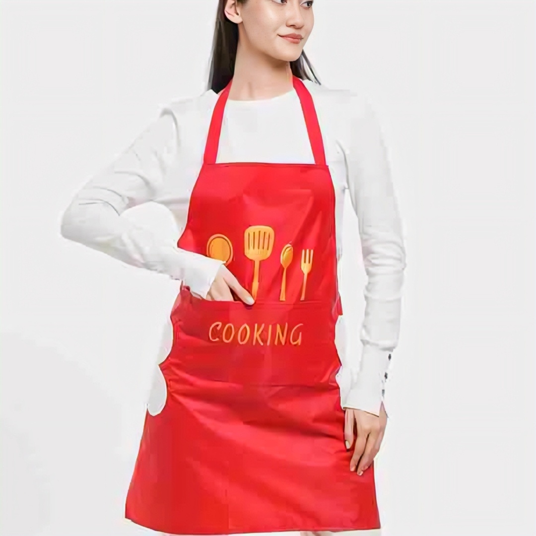 Kitchen Cooking Apron – Waterproof & Anti-Oil Polyester Apron for Home & Restaurant Use thumbnail 4