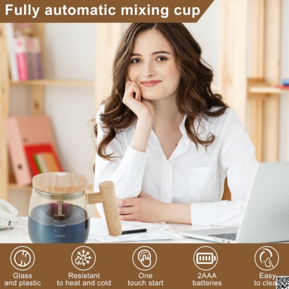 Automatic Mixing Cup 14oz USB Rechargeable Self Stirring Mug thumbnail 7