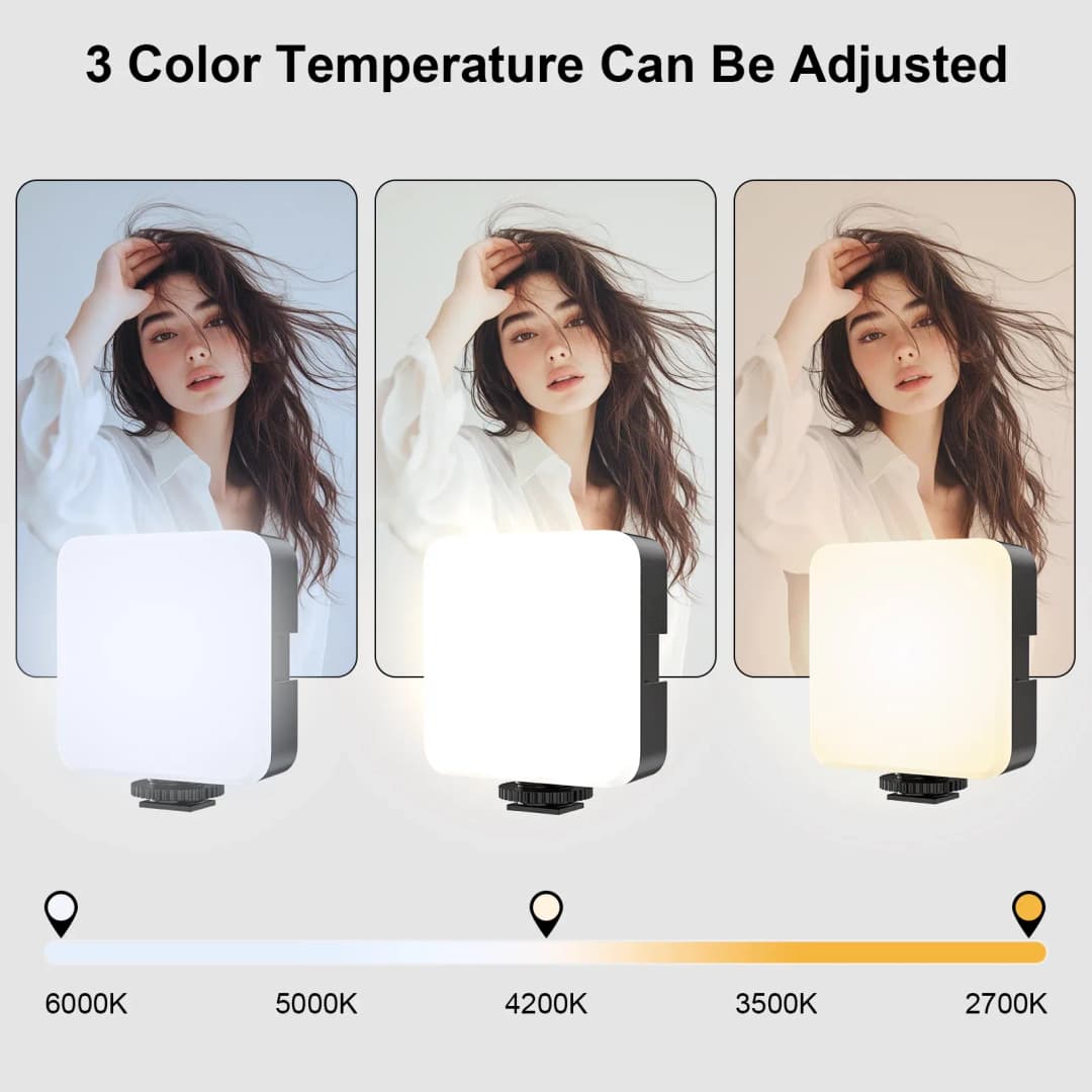 LED Video Light M-88, Clip-on Rechargeable Fill Light, Compatible with Smartphones, Tablets, Laptops thumbnail 3