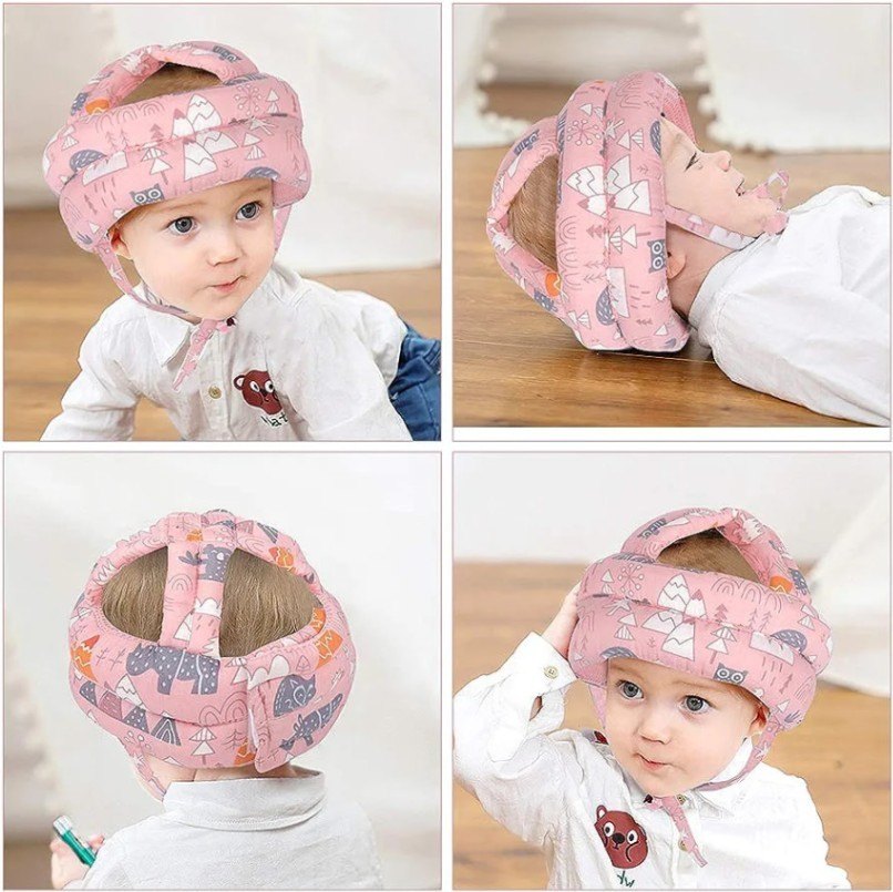 Kids Safety Head Protector Helmet | Baby Safety Helmet for Infant & Toddler | Breathable Adjustable Head Cushion Cap thumbnail 5