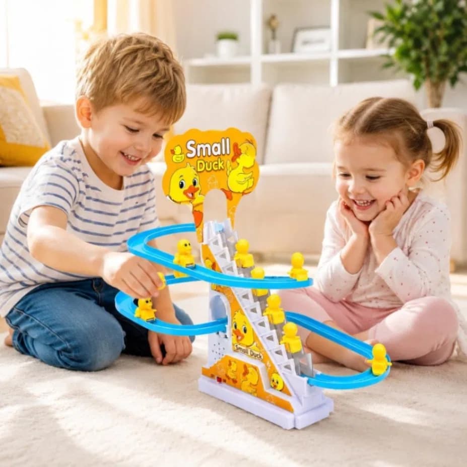 Game with Small Duck, Happy Duck Race Toy – Automatic Duck Climbing & Racing Track thumbnail 2