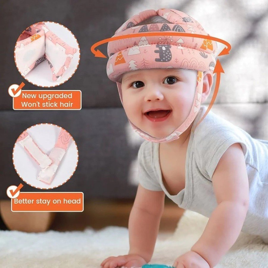 Kids Safety Head Protector Helmet | Baby Safety Helmet for Infant & Toddler | Breathable Adjustable Head Cushion Cap thumbnail 6