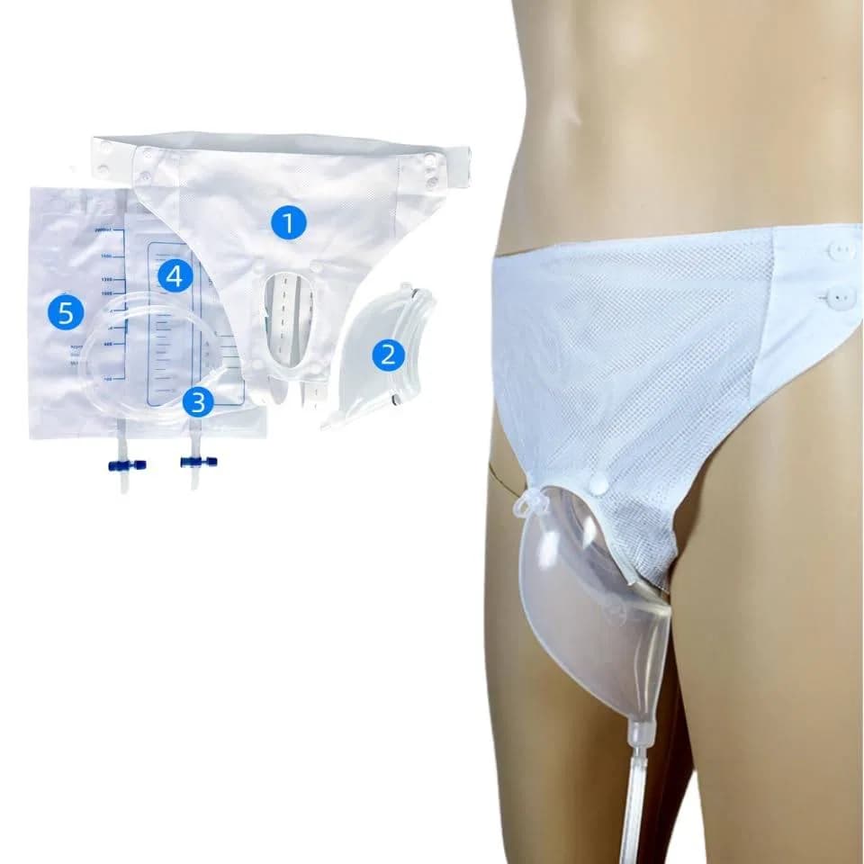 Urine Collection Bag, Portable Reusable Medical Incontinence Bag - Collecting Bag for Men and Women with Catheter Bag and Urinal thumbnail 3