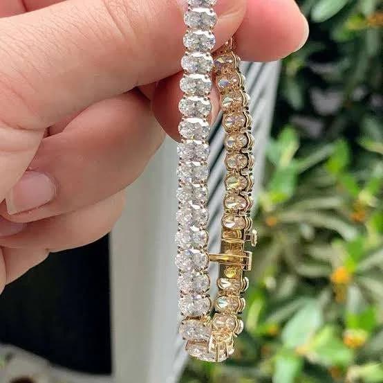 Roman Style Crystal Diamond Bracelet, Glamorous Diamond Chain Bracelet Ladies Chain Bracelet thumbnail 2