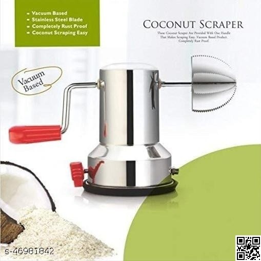 Manual Coconut Scraper – Stainless Steel Coconut Grater Machine thumbnail 2