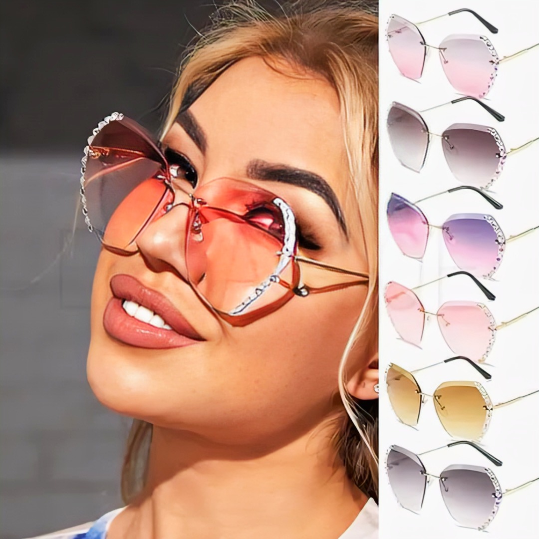 Rhinestone Women Luxury Brand Designer Female Sunglass, Ladies Sunglasses, Womens Sunglasses